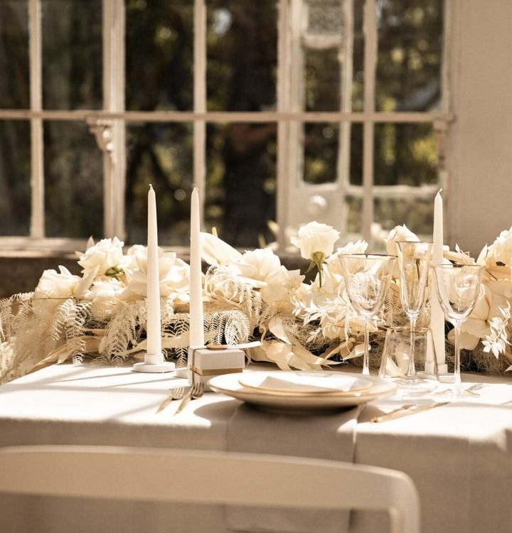 Matrimonio in Grigio Perla, Bianco ed Oro candele