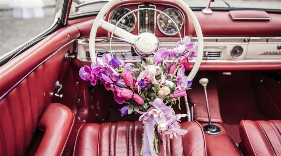 love in tulle interni auto sposi
